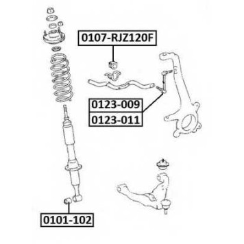 Втулка переднего стабилизатора D28 <b>ASVA 0107RZJ120F</b>