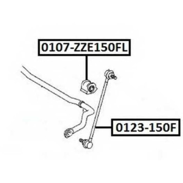 Втулка переднего стабилизатора левая D21.2 <b>ASVA 0107ZZE150FL</b>