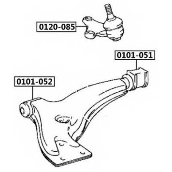 Опора шаровая нижняя <b>ASVA 0120085</b>