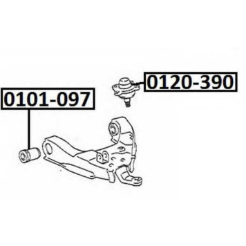 Снят с производства, опора шаровая нижнего рычага <b>ASVA 0120-390</b>