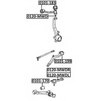Опора шаровая переднего верхнего рычага <b>ASVA 0120MWD</b>