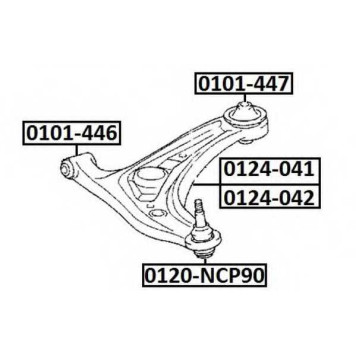 Опора шаровая <b>ASVA 0120NCP90</b>