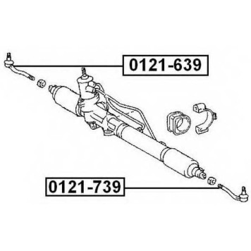 Наконечник рулевой левый <b>ASVA 0121739</b>