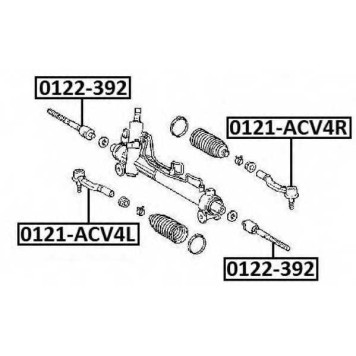 Наконечник рулевой правый <b>ASVA 0121ACV4R</b>