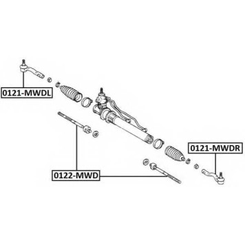 Наконечник рулевой правый <b>ASVA 0121MWDR</b>