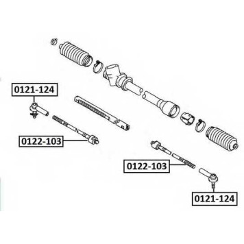 Тяга рулевая <b>ASVA 0122103</b>