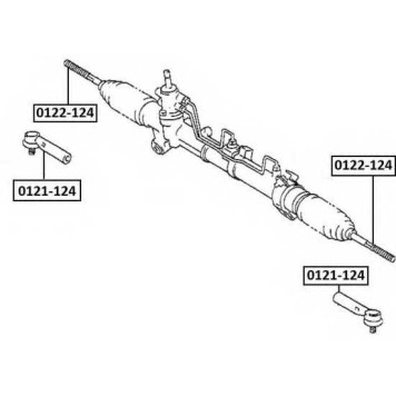 Тяга рулевая / шарнир осевой <b>ASVA 0122124</b>