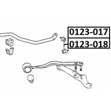 Тяга стабилизатора | перед прав | <b>ASVA 0123-017</b>