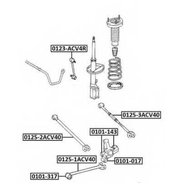 Тяга стабилизатора задняя <b>ASVA 0123ACV4R</b>
