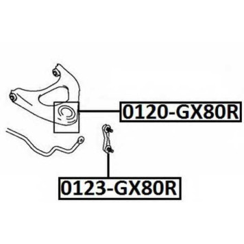 Стойка стабилизатора <b>ASVA 0123GX80R</b>