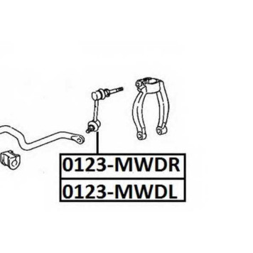Тяга стабилизатора передняя правая <b>ASVA 0123MWDR</b>