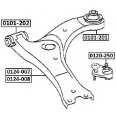 Рычаг независимой подвески колеса, подвеска колеса <b>ASVA 0124007</b>