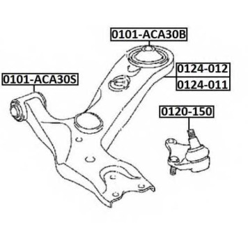 Рычаг независимой подвески колеса, подвеска колеса <b>ASVA 0124011</b>