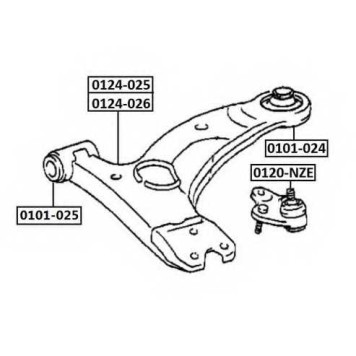 Рычаг передний левый <b>ASVA 0124026</b>