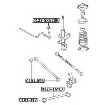 Тяга задняя продольная <b>ASVA 01251MCX</b>