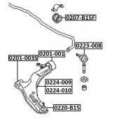 Сайленблок переднего рычага задний без кронштейна 0201-001 <b>ASVA 0201001</b>