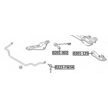 Сайленблок растяжки передней подвески <b>ASVA 0201002</b>