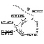 Сайлентблок, рычаг независимой подвески колеса <b>ASVA 0201003B</b>
