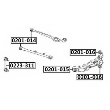 Сайленблок заднего поперечного рычага <b>ASVA 0201014</b>