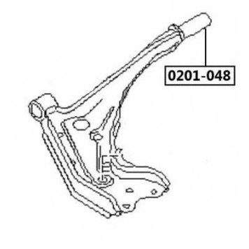 Сайленблок переднего рычага задний <b>ASVA 0201048</b>