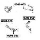 Сайлентблок рычага подвески верхнего | перед прав/лев | <b>ASVA 0201-065</b>