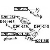 Сайлентблок, рычаг независимой подвески колеса <b>ASVA 0201086</b>