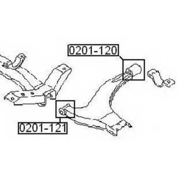 Сайленблок переднего рычага передний <b>ASVA 0201121</b>