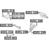 Снят с производства, сайлентблок реактивной тяги | зад прав/лев | <b>ASVA 0201-216</b>