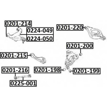 Снят с производства, сайлентблок реактивной тяги | зад прав/лев | <b>ASVA 0201-216</b>