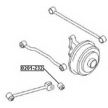 Сайлентблок, рычаг независимой подвески колеса <b>ASVA 0201232</b>