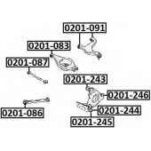 Сайлентблок задней цапфы <b>ASVA 0201243</b>