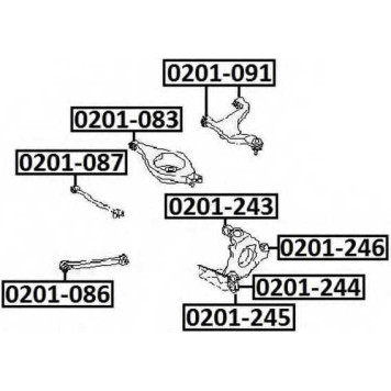 Сайлентблок задней цапфы <b>ASVA 0201243</b>