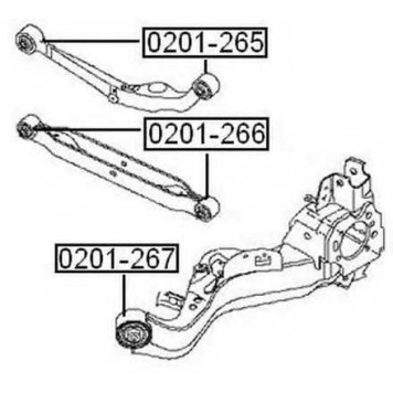 Сайлентблок, рычаг независимой подвески колеса <b>ASVA 0201267</b>