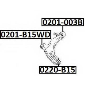 Сайленблок переднего рычага передний <b>ASVA 0201B15WD</b>