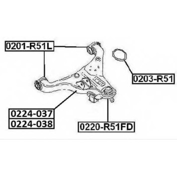 Отбойник рычага <b>ASVA 0203R51</b>