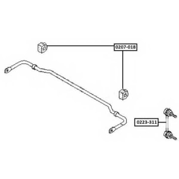Втулка, стабилизатор <b>ASVA 0207018</b>