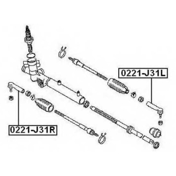 Наконечник рулевой левый <b>ASVA 0221J31L</b>