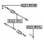 Наконечник рулевой правый <b>ASVA 0221R51R</b>