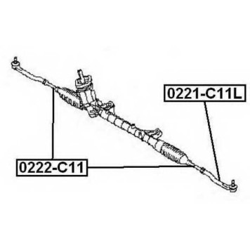 Тяга рулевая / шарнир осевой <b>ASVA 0222C11</b>