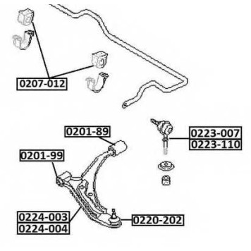 Стойка стабилизатора <b>ASVA 0223007</b>