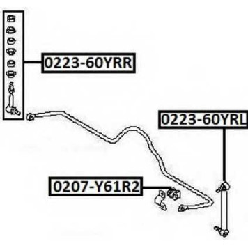 Стойка стабилизатора <b>ASVA 022360YRR</b>