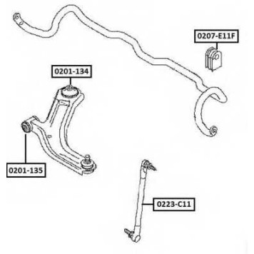 Стойка стабилизатора <b>ASVA 0223C11</b>