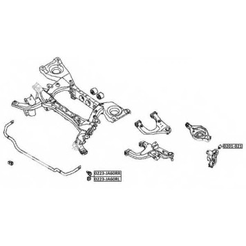 Тяга стабилизатора задняя правая <b>ASVA 0223JA60RR</b>