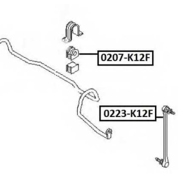 Стойка стабилизатора <b>ASVA 0223K12F</b>