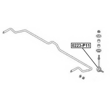 Тяга стабилизатора <b>ASVA 0223P11</b>