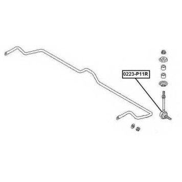 Тяга стабилизатора <b>ASVA 0223P11R</b>