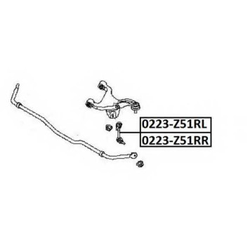 Тяга стабилизатора задняя правая <b>ASVA 0223Z51RR</b>