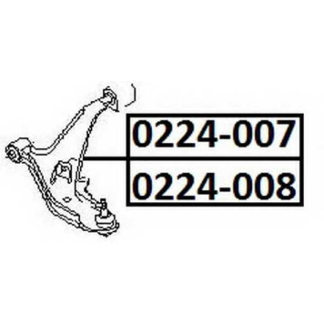 Рычаг передний левый (NISSAN : MAXIMA A32 CEFIRO E32) AKITAK <b>ASVA 0224008</b>