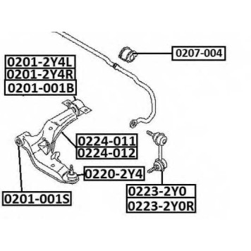 Рычаг передний правый <b>ASVA 0224011</b>