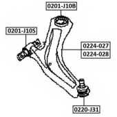 Рычаг передний левый <b>ASVA 0224028</b>